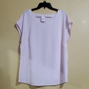 Womens sleeveless pale pink blouse
